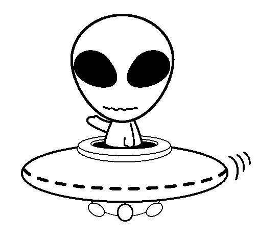 Dibujo de Alienígena para Colorear - Dibujos.net