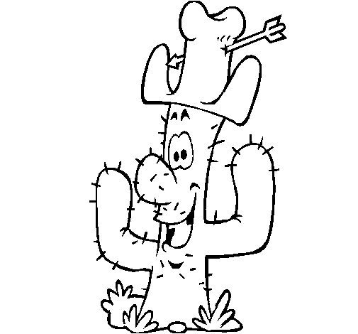 cactus and sombrero coloring pages - photo #8