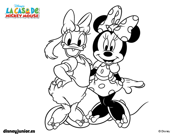 Dibujo de Daisy y Minnie para Colorear - Dibujos.net