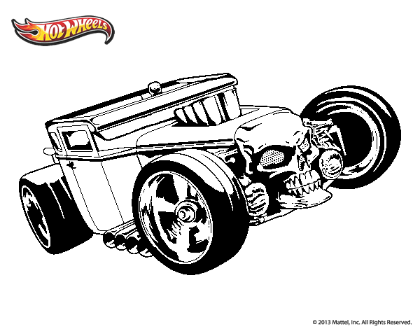 Desenho de Hot Wheels Ducati 1098R pintado e colorido por Moto o