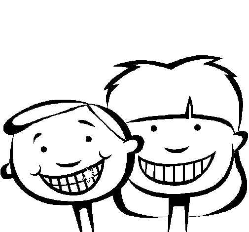 Dibujo de Niños con dientes sanos para Colorear - Dibujos.net