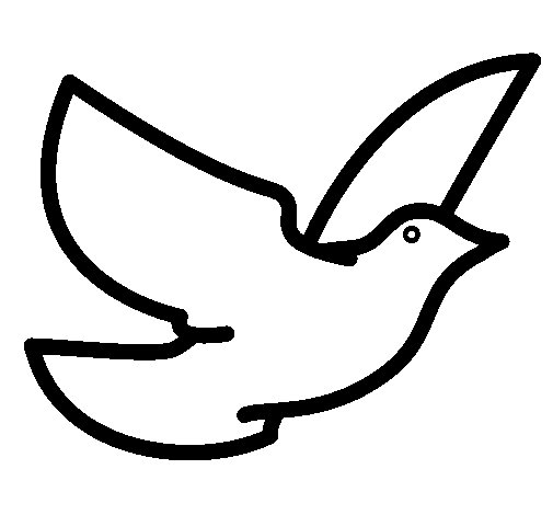 Dibujo de Paloma de la paz para Colorear - Dibujos.net