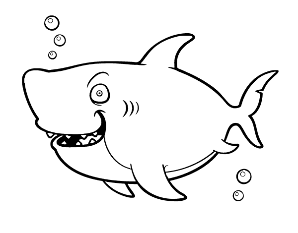 Dibujo de Tiburón ballena para Colorear - Dibujos.net